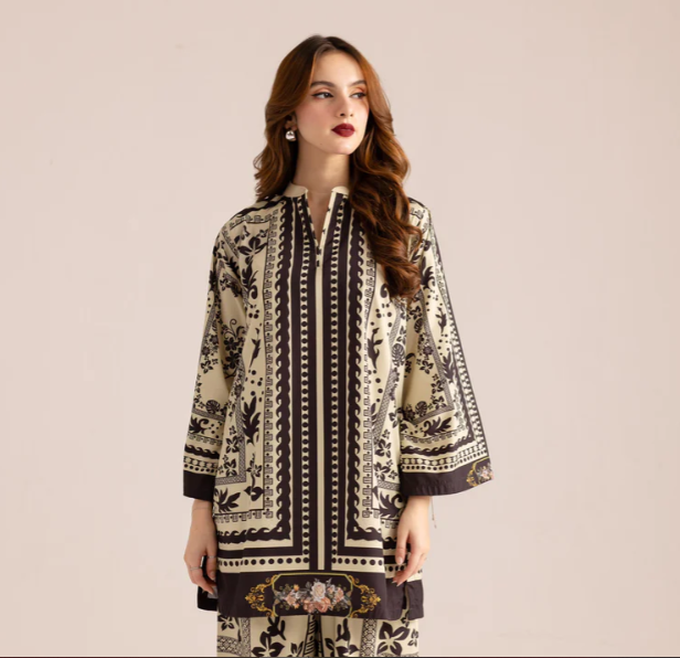 Stitched 2PC printed Dress for womens